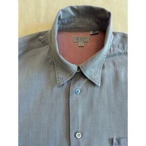 Ted Baker Mens Button Down Short Sleeve shirt Size L Blue  Office, casual